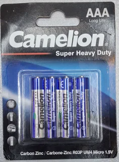 باطری نیم قلمی کملیون super heavy duty بسته 4 عددی
