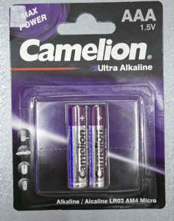 باتری  نیم قلمی AAA کملیون (Camelion) مدل LR03-BP2UT بسته 2 عددی